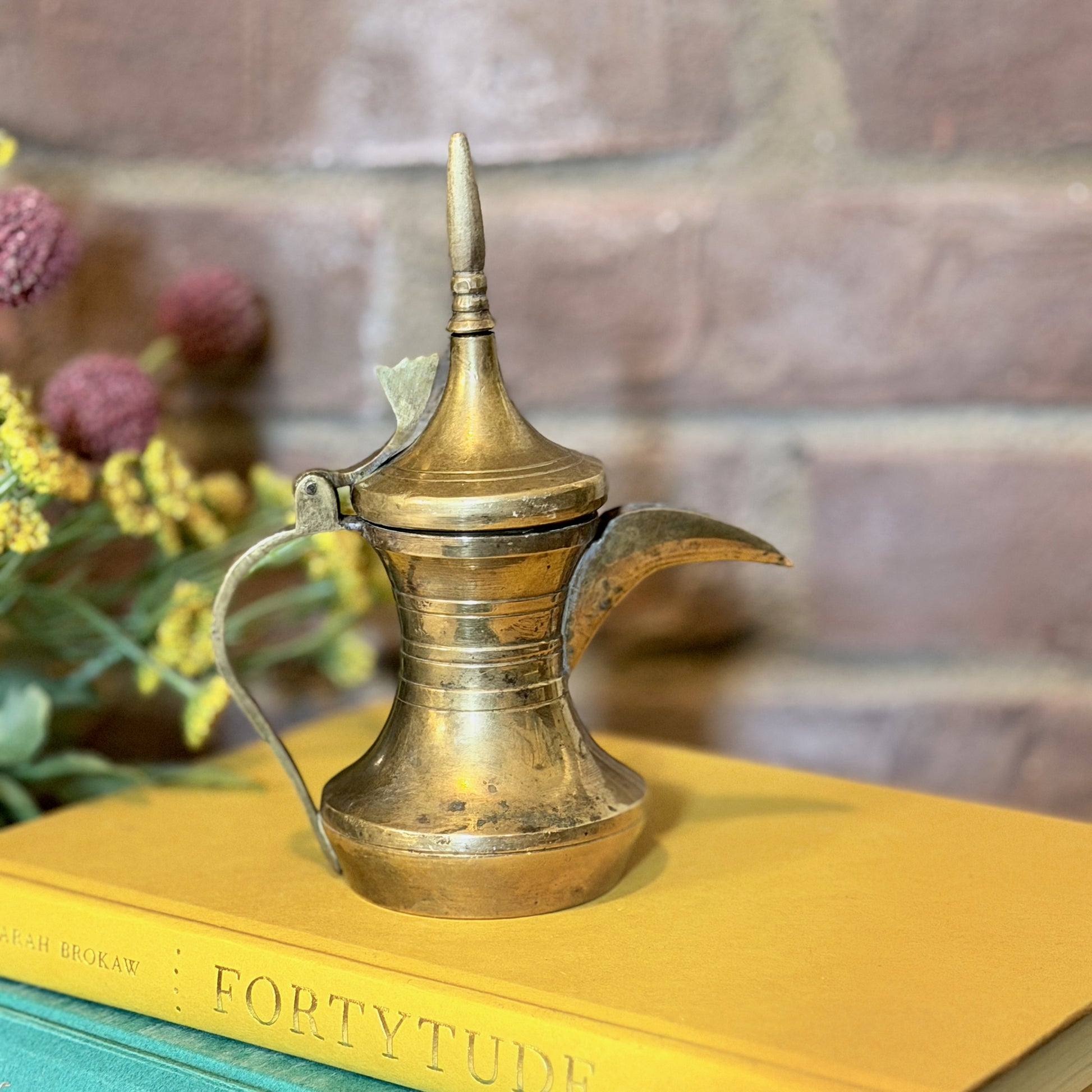 Vintage Brass Dallah from Dubai-  vintage- The Celebration Co.