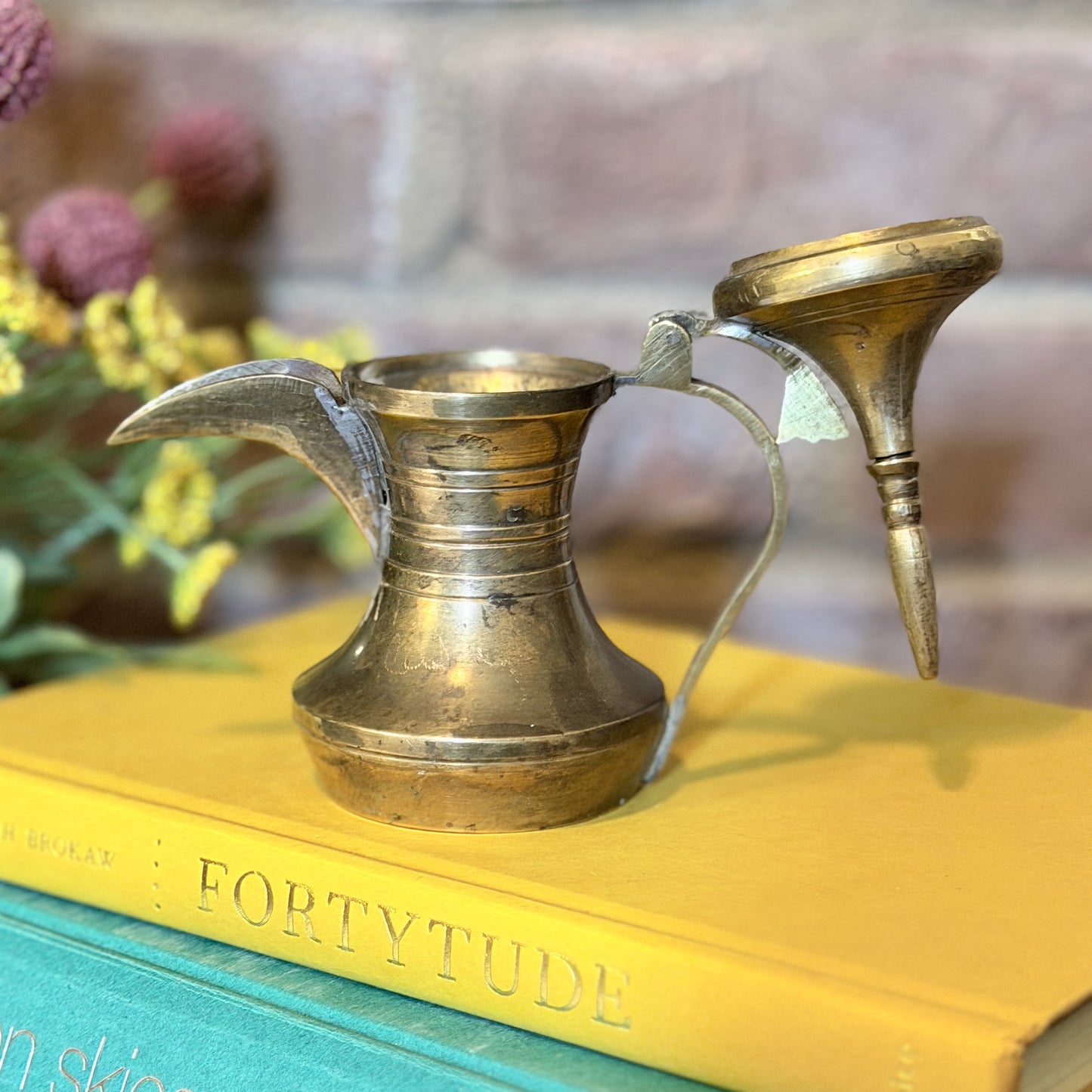 Vintage Brass Dallah from Dubai-  vintage- The Celebration Co.