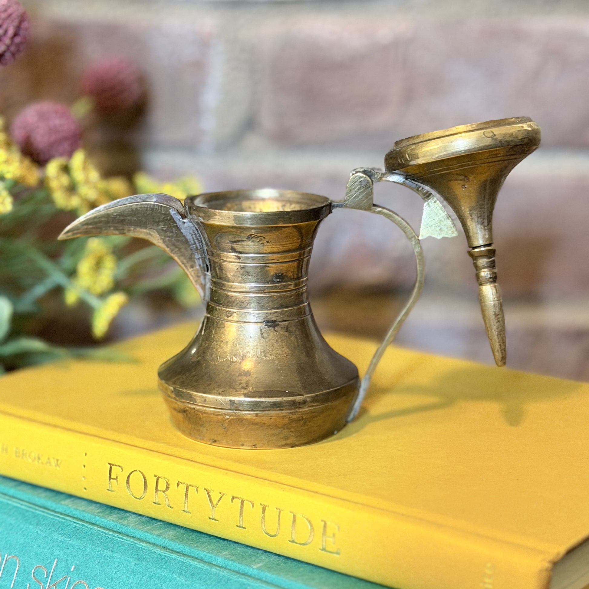 Vintage Brass Dallah from Dubai-  vintage- The Celebration Co.