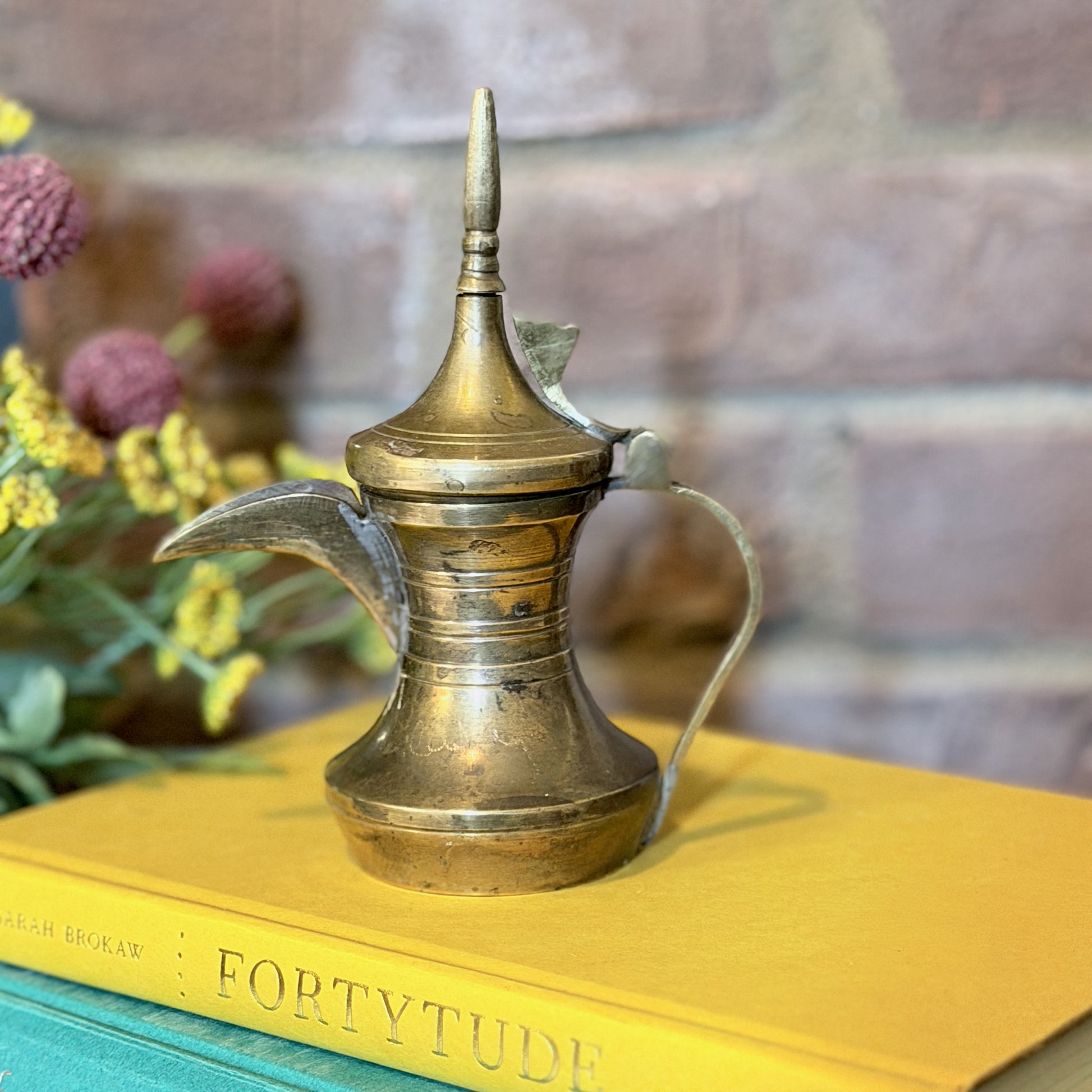 Vintage Brass Dallah from Dubai-  vintage- The Celebration Co.