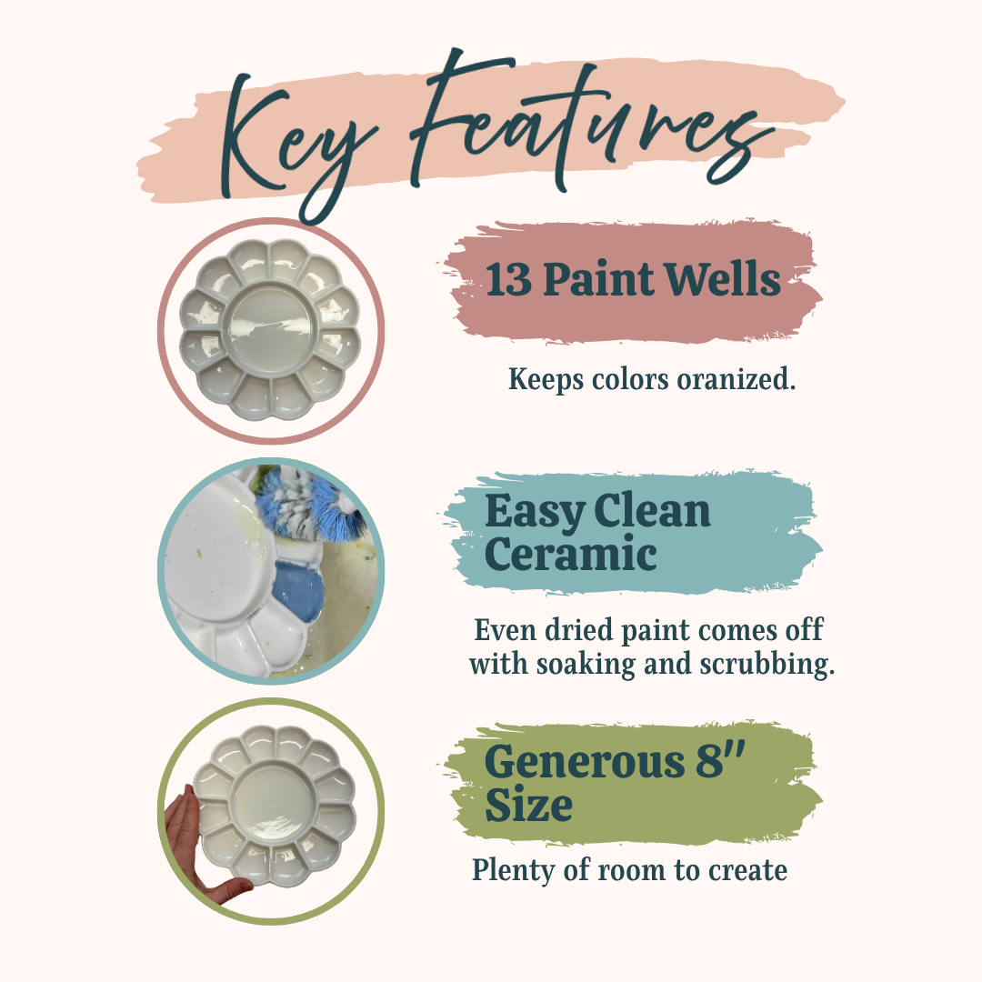 Ceramic Paint Palette-  Tools- The Celebration Co.