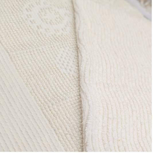 Vintage Chenille Bedspread Fat Quarter - White Hobnail (Approx. 24" x 18")