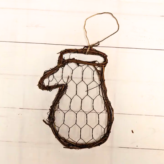 Rusty Chicken Wire Mitten