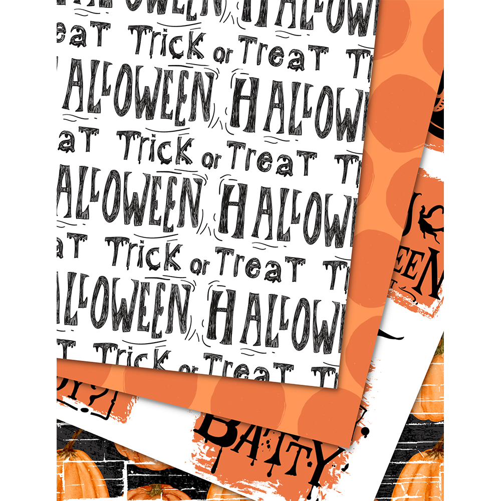Cutesy Halloween - Digital Download - Craft Paper Package