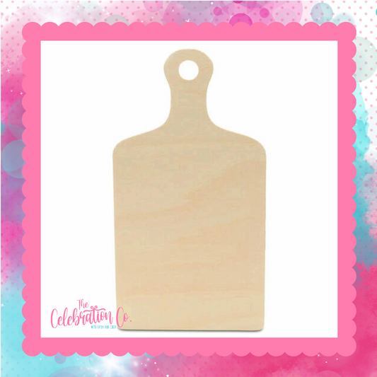 Wood Cutting Board Cutout with Handle