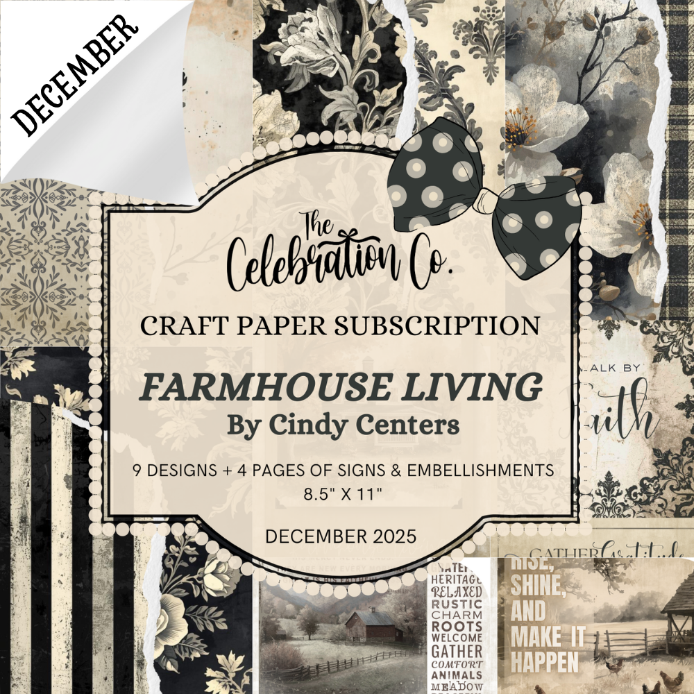 Monthly Crafting Paper, Embellishments and Signs - Digital Download Subscription-1225