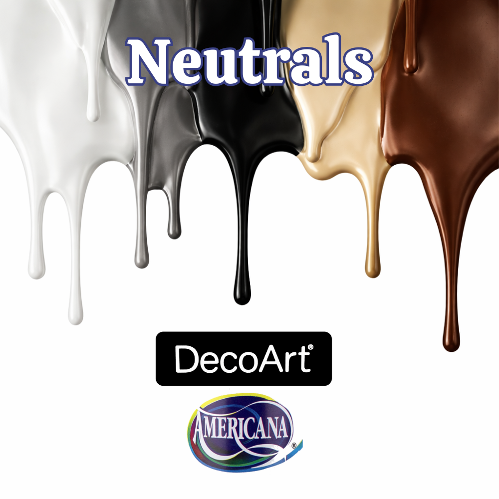 DecoArt Americana Acrylic Paint - 2 oz. - NEUTRALS-  Paints & Mediums- The Celebration Co.