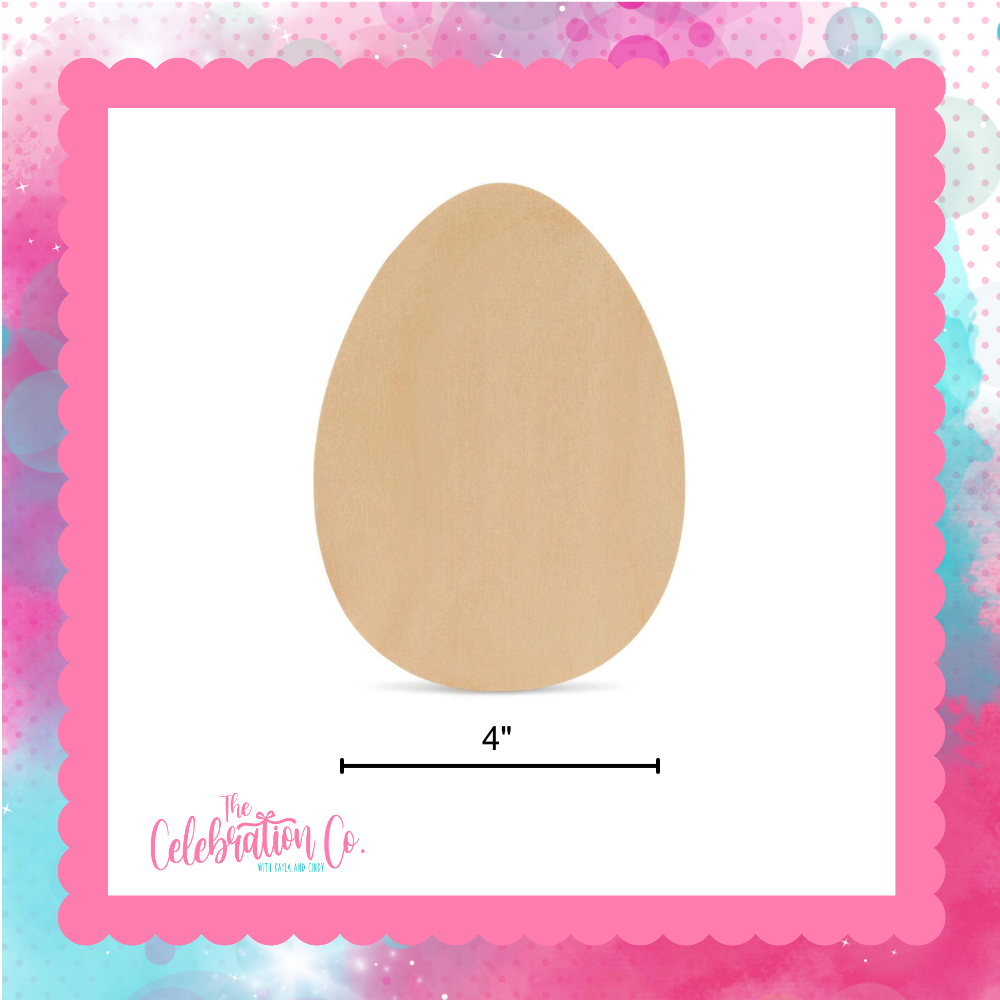 4" Wood Egg Cutout (Small)