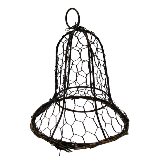 Chicken Wire Bell with Grapevine Trim-  Surface- The Celebration Co.