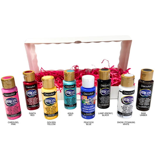 DecoArt Paint Essentials Set - 8 Colors-  Paints & Mediums- The Celebration Co.