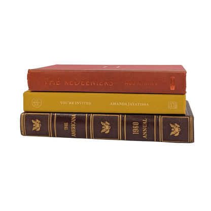 Decorative Fall Book Stack – Set of 3 Coordinating Books (Choice of 9 Stacks)