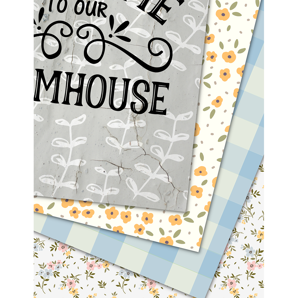 Farmhouse in Color - Digital Download - Craft Paper Package