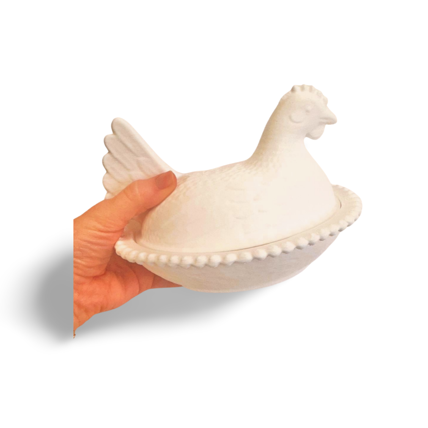 Farmhouse Hen on Nest Bowl-  3D- The Celebration Co.