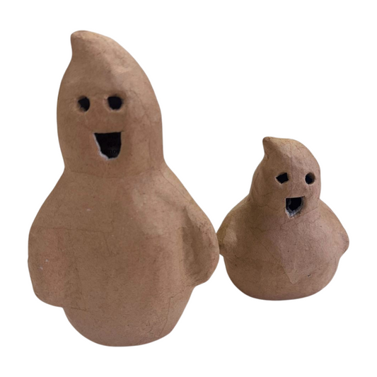 Paper Mache Halloween Ghosts - Set of 2