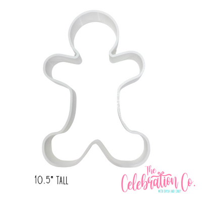 Gingerbread Man Cookie Cutter - 10.5" Tall-  3D- The Celebration Co.