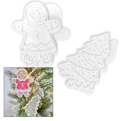 Gingerbread Girl & Christmas Tree – Festive Crafting Duo-  3D- The Celebration Co.