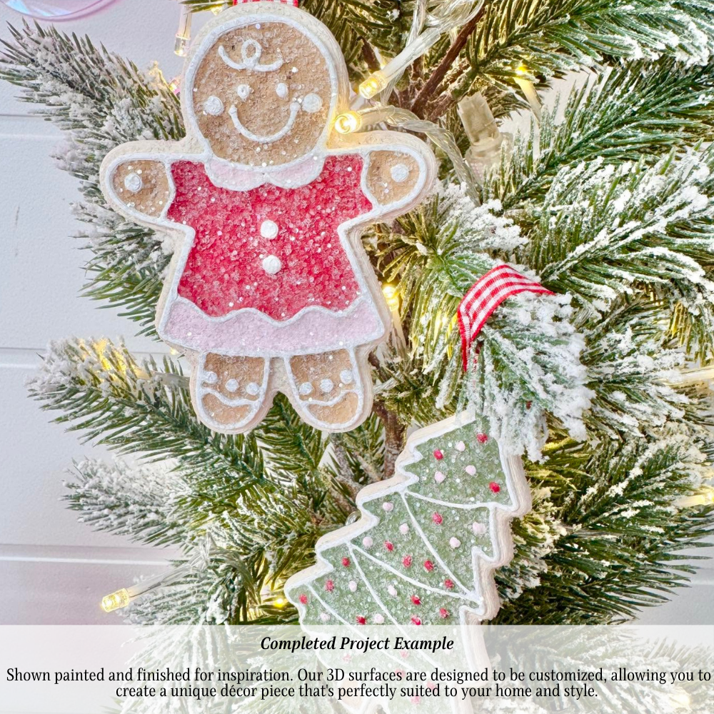 Gingerbread Girl & Christmas Tree – Festive Crafting Duo-  3D- The Celebration Co.