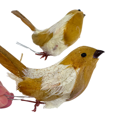 Gold Glitter Bird  2"