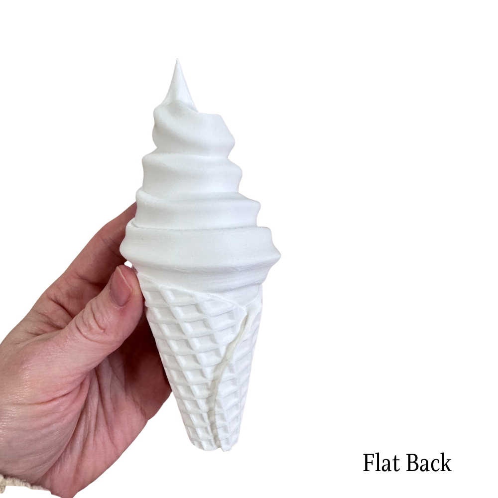 Ice Cream Cone Dimensional Surface-  3D- The Celebration Co.