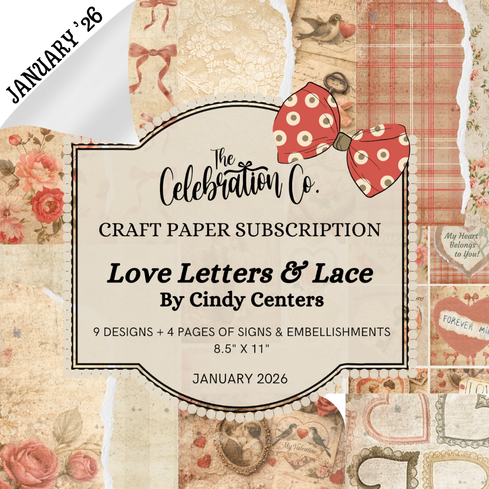 Monthly Crafting Paper, Embellishments and Signs - Digital Download Subscription-0126