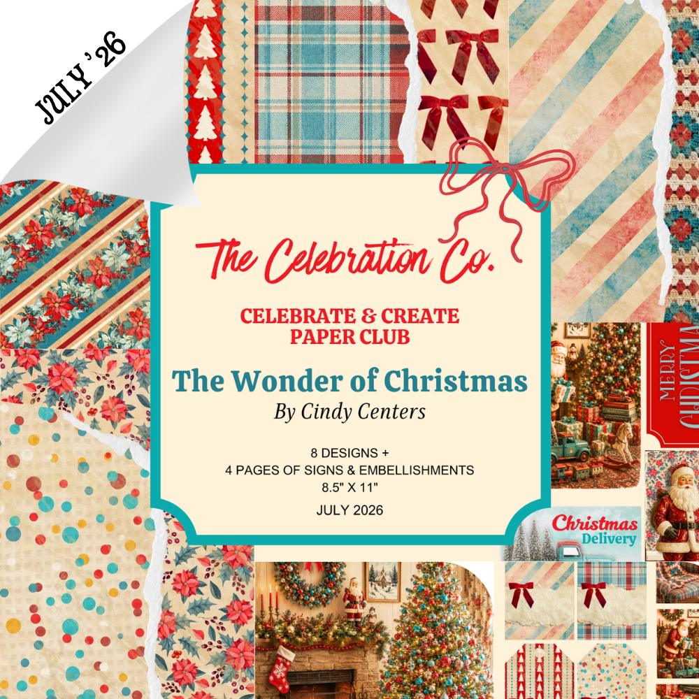 Celebrate & Create Paper Club - A Monthly Digital Download Subscription (July 2026)