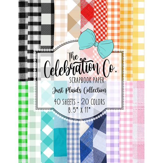Just Plaids - Digital Download - Craft Paper Package with 20 Designs