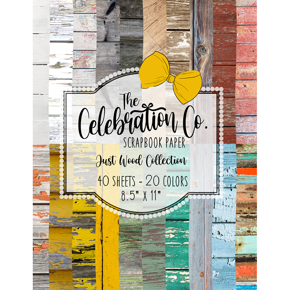 Just Wood - Digital Download - Craft Paper Package with 20 Designs