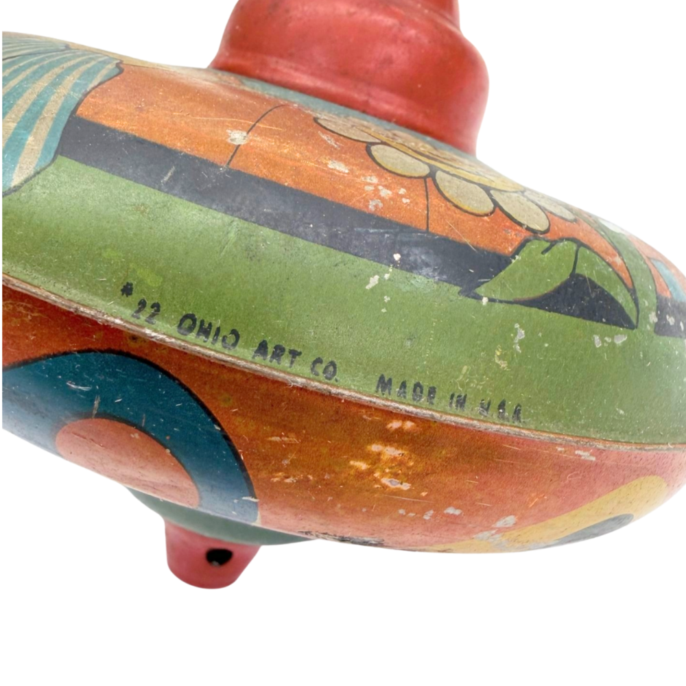 Vintage Ohio Art Co. Spinning Top by Fern Bisel Peat (1950s)-  Decor- The Celebration Co.