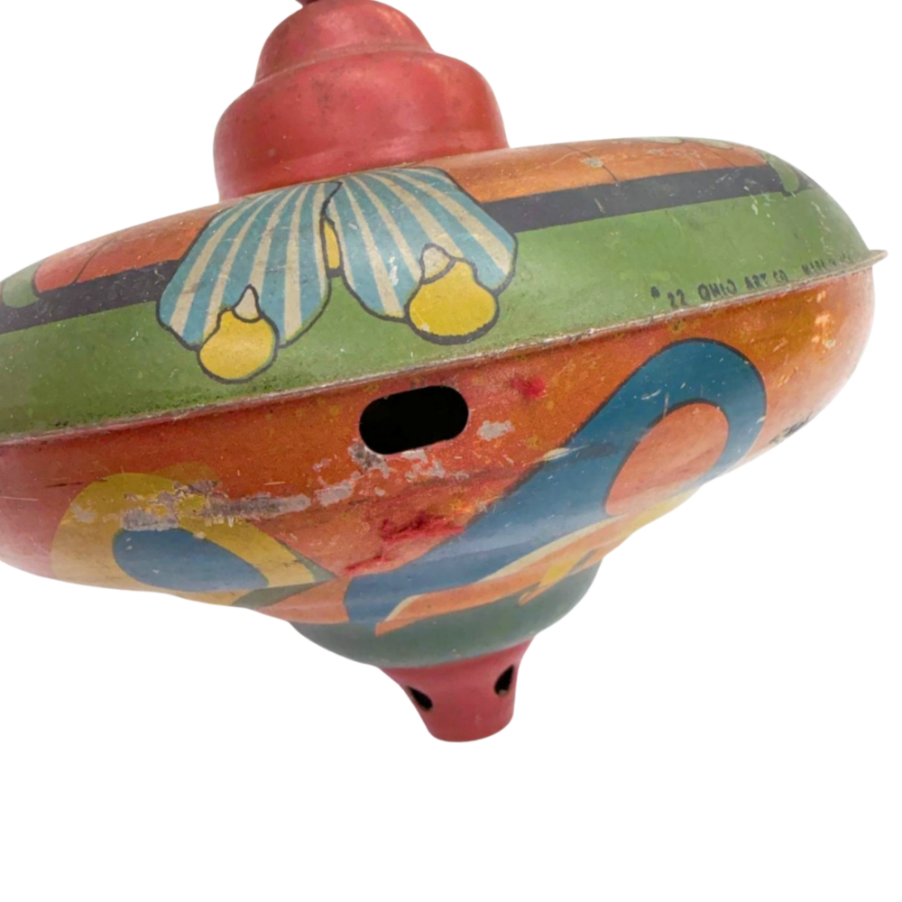 Vintage Ohio Art Co. Spinning Top by Fern Bisel Peat (1950s)-  Decor- The Celebration Co.