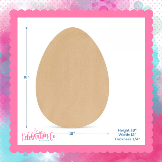 18" Wood Egg Cutout (Large)