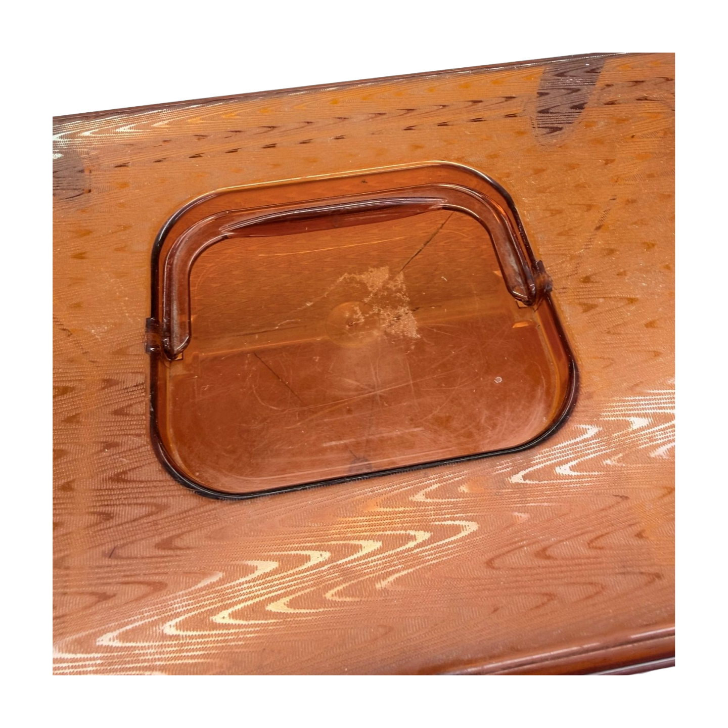 Vintage 1960s Burnt Orange Plastic Sewing Caddy with Removable Trays-  Decor- The Celebration Co.