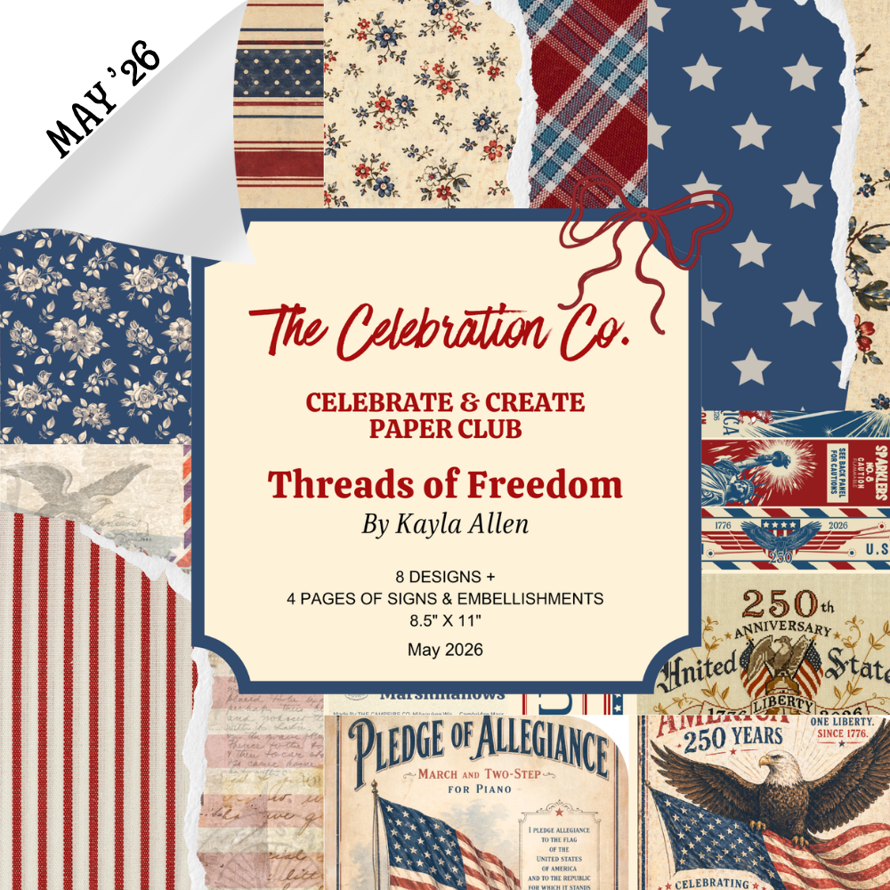 Celebrate & Create Paper Club - A Monthly Digital Download Subscription (May 2026)-  Digital- The Celebration Co.
