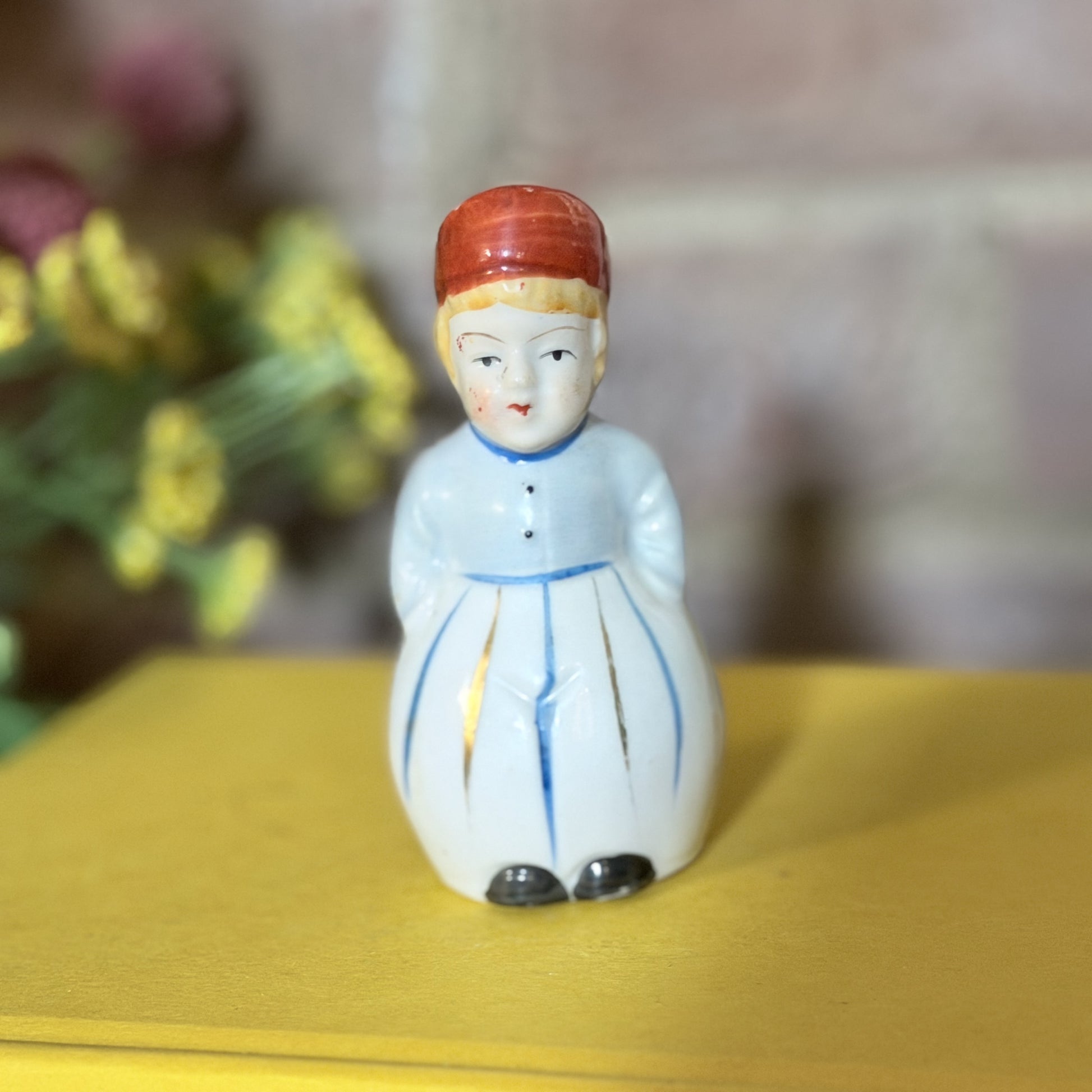 Vintage Porcelain Dutch Couple Bell Figurine Set-  vintage- The Celebration Co.
