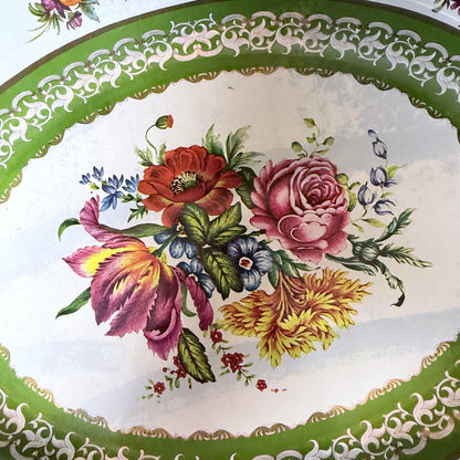 Vintage Nevco Floral Tin Platter – Made in South Africa-  vintage- The Celebration Co.