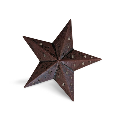 5.5" Dimensional Metal Star – Deep Red or Black