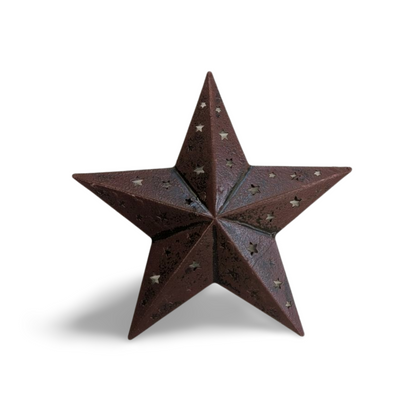 5.5" Dimensional Metal Star – Deep Red or Black