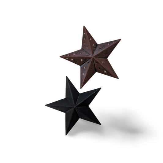 5.5" Dimensional Metal Star – Deep Red or Black