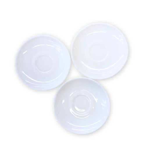 Vintage Milk Glass Saucers (Package of 3)