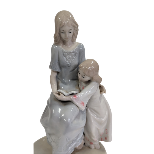 Vintage Mother & Child Reading Figurine-  vintage- The Celebration Co.