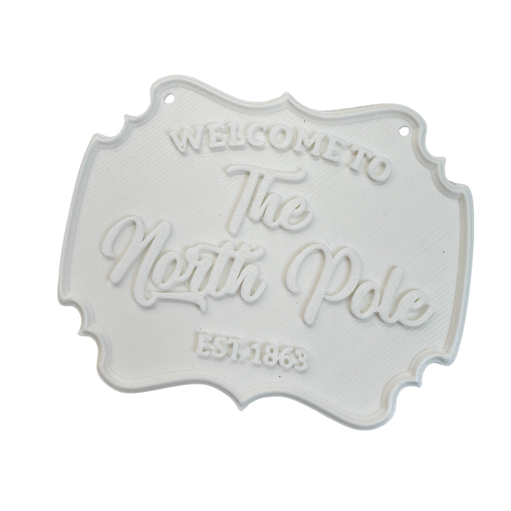 North Pole Sign Ornament (Package of 2)