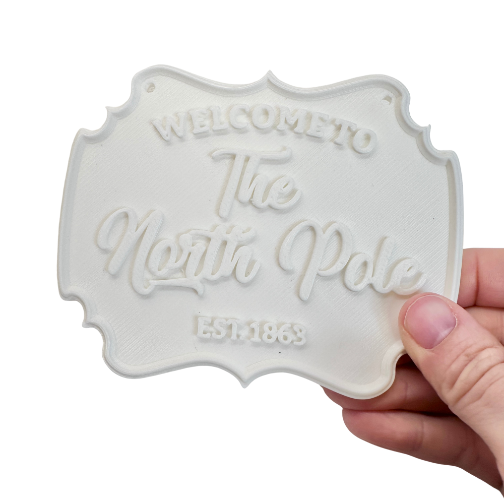North Pole Sign Ornament (Package of 2)