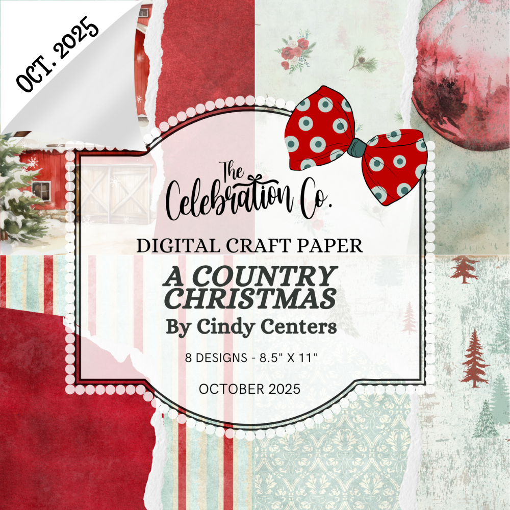 A Country Christmas - Digital Download - Craft Paper Set