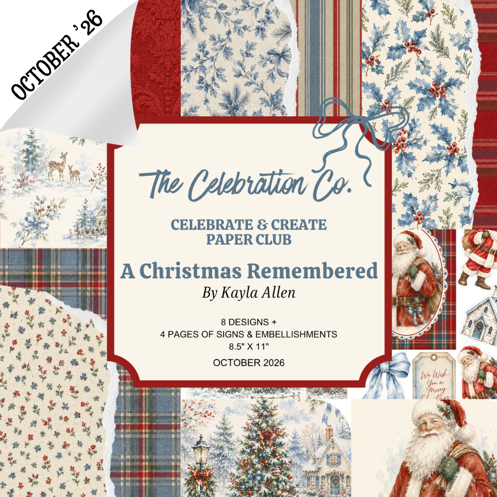 Celebrate & Create Paper Club - A Monthly Digital Download Subscription (October 2026)-  Digital- The Celebration Co.
