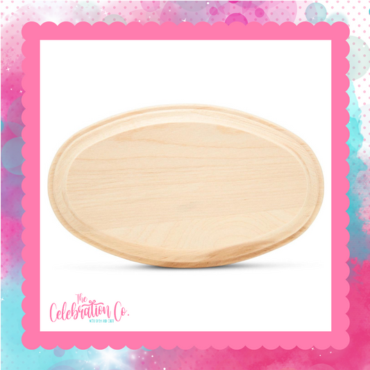 5" Wood Plaque with Beveled Edge - Oval