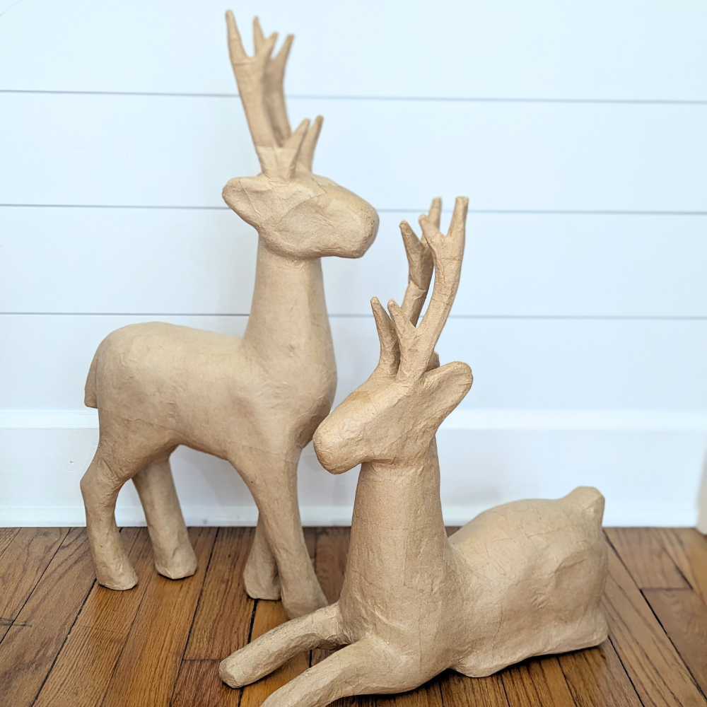Paper Mache Reindeer - Choice of 2 Styles