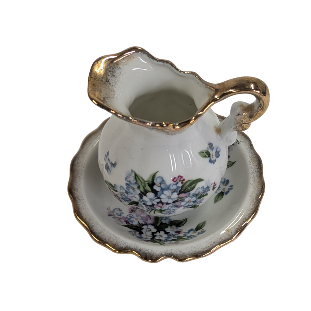 Vintage Floral Pitcher & Bowl Set, Japan-  vintage- The Celebration Co.