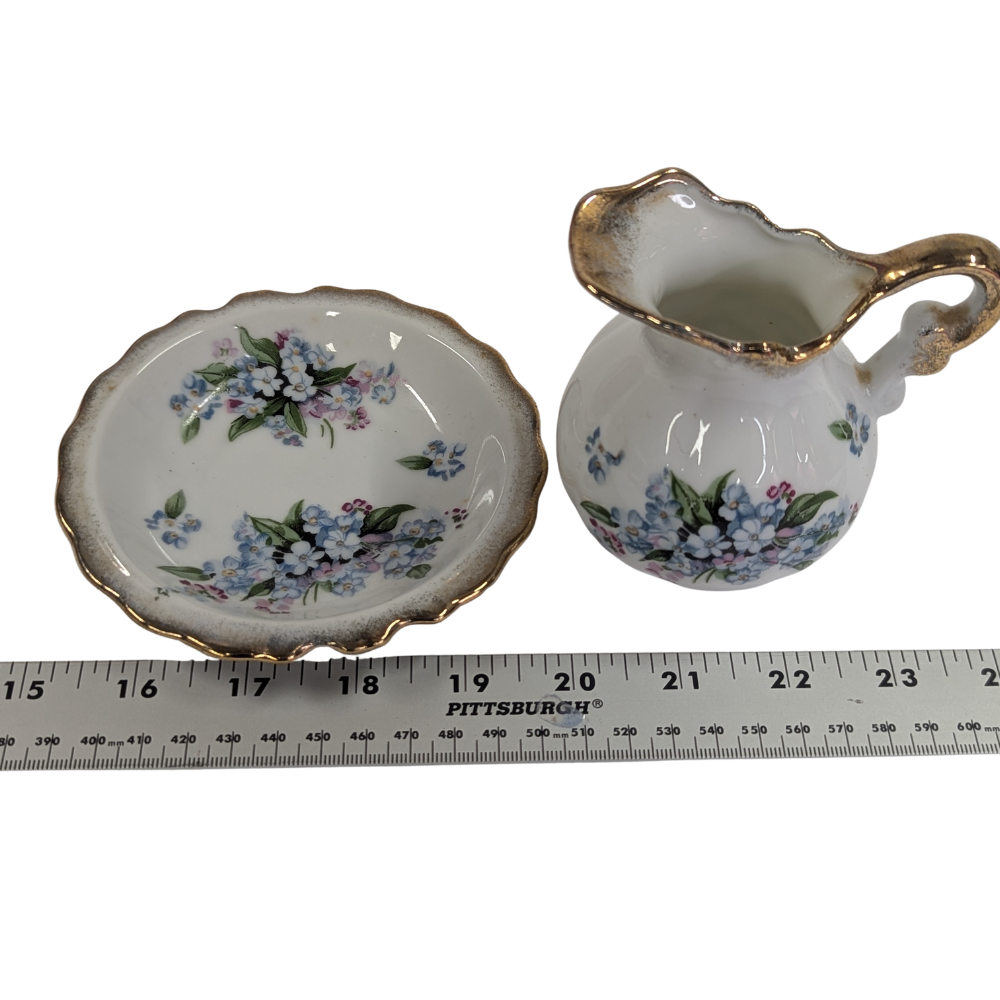 Vintage Floral Pitcher & Bowl Set, Japan-  vintage- The Celebration Co.