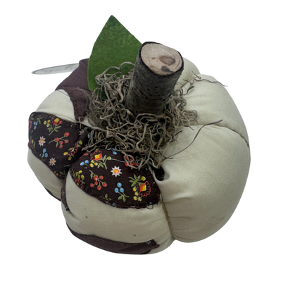 Handmade Vintage Pumpkins made from Upcycled Quilts - 7"