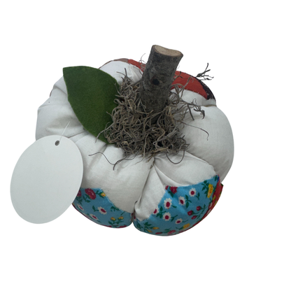 Handmade Vintage Pumpkins made from Upcycled Quilts - 7"