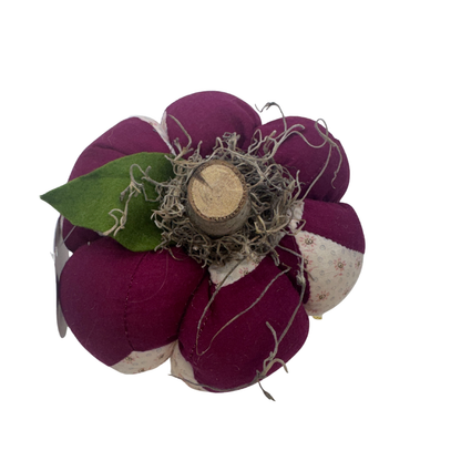 Handmade Vintage Pumpkins made from Upcycled Quilts - 7"